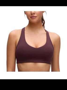 Plunge Sports Bra - Deep Plum